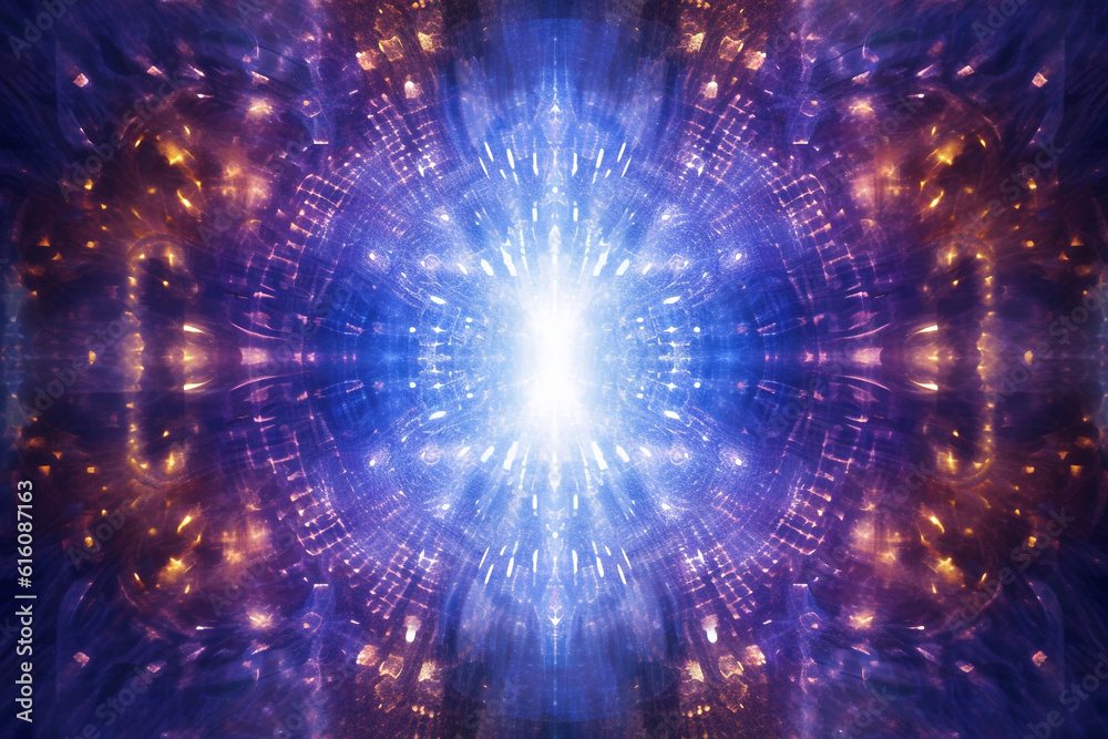 States of mind, chakras, meditation or 4th dimension illustration. Colorful space background with copy space. Generative AI States of mind, chakras, meditation or 4th dimension illustration. Colorful space background with copy space. Generative AI