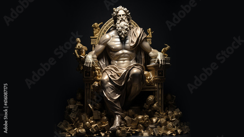 Print op canvas masculinehistory greed god stoic statue Hd Wallpaper