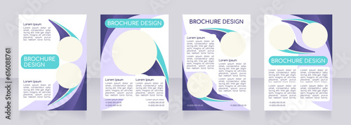 Graphic design school promo blank brochure layout design. Vertical poster template set with empty copy space for text. Premade corporate reports collection. Editable flyer paper pages