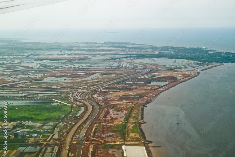 Aerial view of Jakarta's reclamation island