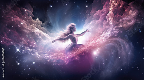 cosmic goddess yin flow femininity flow - by generative ai © CEVmemories