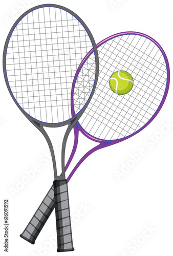 Tennis Racket with Ball Vector