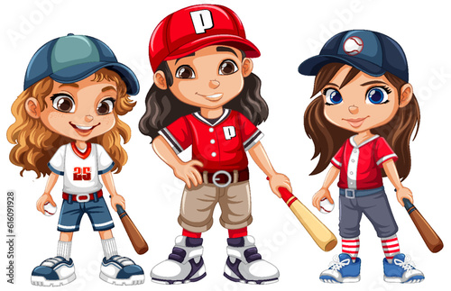 Baseball player cartoon character