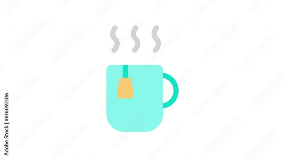 Tea Cup, Food and Drink animated icon on transparent background.
Tea Cup, Food and Drink animated icon on transparent background.