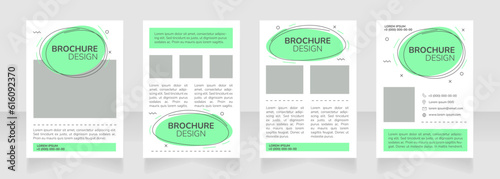 Ad campaign blank brochure layout design. Promo, advertisement service. Vertical poster template set with empty copy space for text. Premade corporate reports collection. Editable flyer paper pages