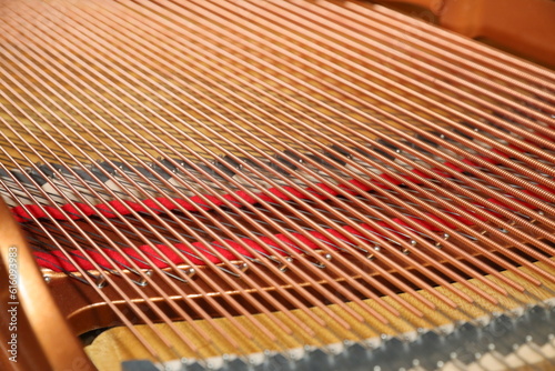 Close up of a piano.