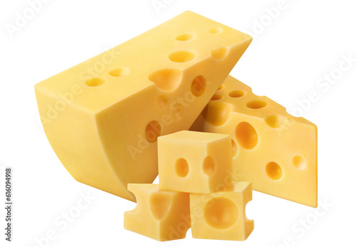Delicious cheese cut out