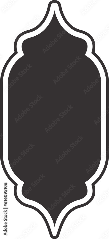 Ramadan frame shape. Islamic window and door icon. Arabic oriental arch. Silhouette of arabesque traditional template Ramadan frame shape. Islamic window and door icon. Arabic oriental arch. Silhouette of arabesque traditional template