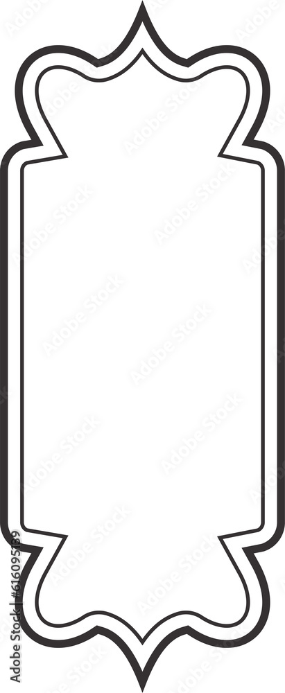 Ramadan frame shape. Islamic window and door icon. Arabic oriental arch. Outline arabesque traditional template Ramadan frame shape. Islamic window and door icon. Arabic oriental arch. Outline arabesque traditional template