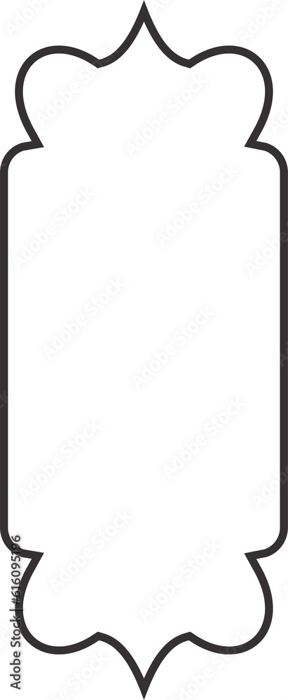 Ramadan frame shape. Islamic window and door icon. Arabic oriental arch. Outline arabesque traditional template Ramadan frame shape. Islamic window and door icon. Arabic oriental arch. Outline arabesque traditional template
