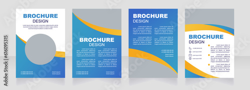 Therapy service blank brochure design. Healthcare. Template set with copy space for text. Premade corporate reports collection. Editable 4 paper pages. Myriad Pro, Arial fonts used