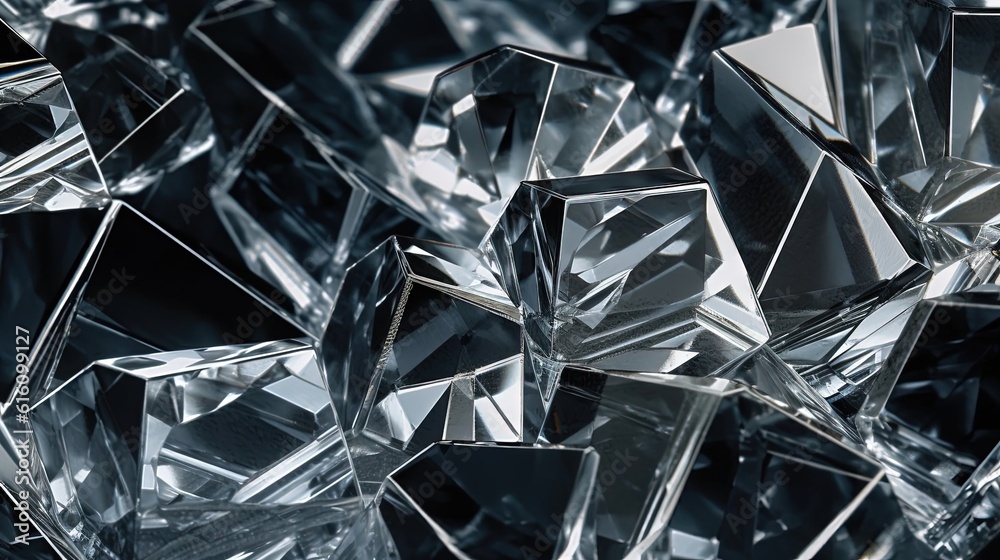 Close-up shot of beautiful Diamond, dark background. Created with Generative Ai technology. Close-up shot of beautiful Diamond, dark background. Created with Generative Ai technology.