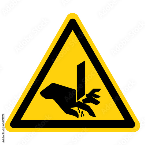 Cutting of Fingers Straight Blade Symbol Sign, Vector Illustration, Isolate On White Background Label .EPS10