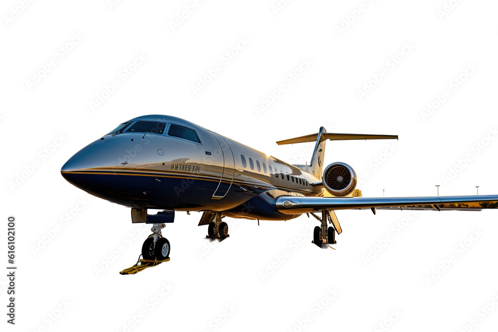 Obraz premium Supersonic Flight Airplane of Tomorrow, transparent background (PNG). Generative AI. 