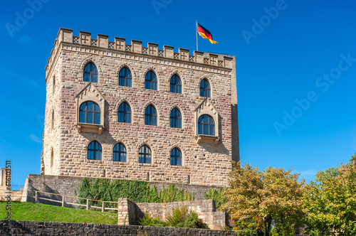 Fassade des Hambacher Schlosses bei Hambach. Region Pfalz im Bundesland Rheinland-Pfalz in Deutschland photo