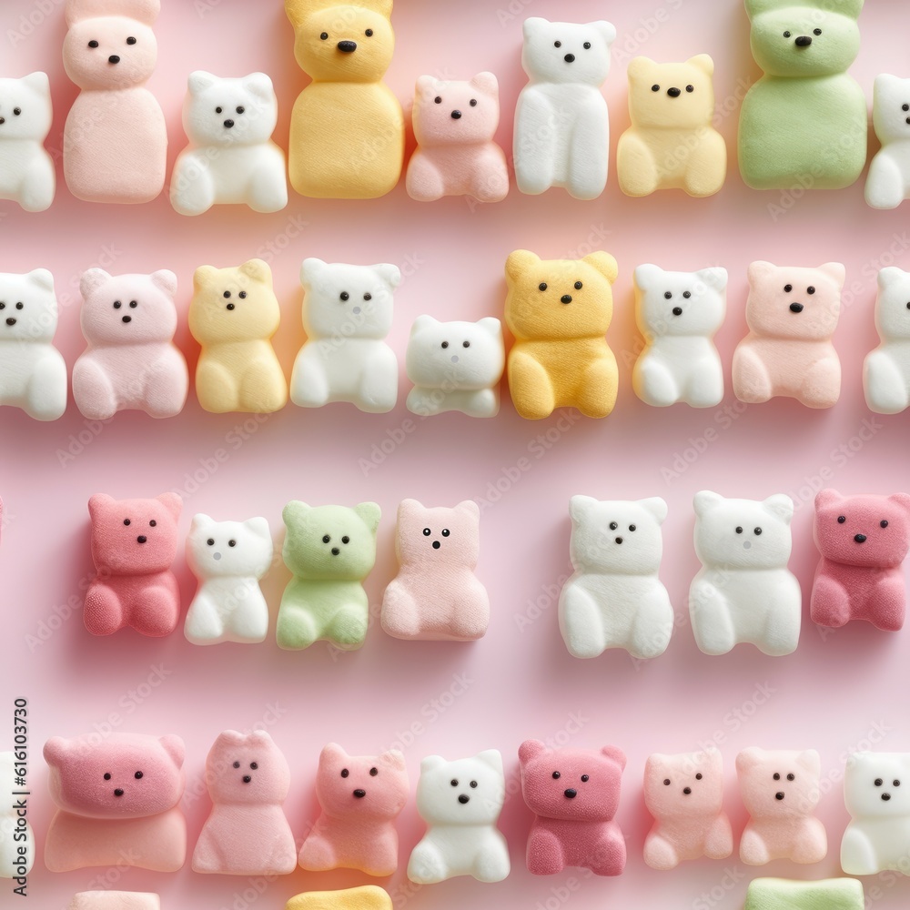 Marshmallows digital seamless paper. Generative ai digital illustration. Marshmallows digital seamless paper. Generative ai digital illustration.