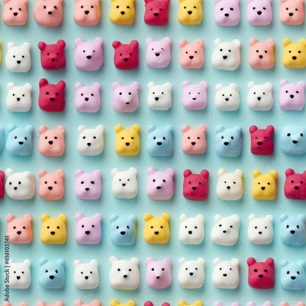 Marshmallows digital seamless paper. Generative ai digital illustration. Marshmallows digital seamless paper. Generative ai digital illustration.