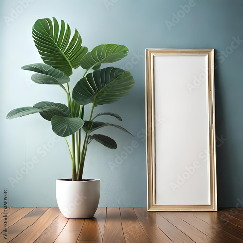 empty room with plant