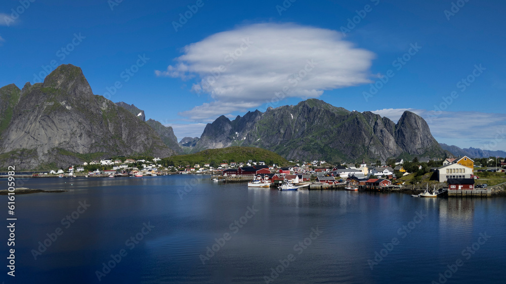 Fishing Village in Northern Norway, on a Summer Afternoon