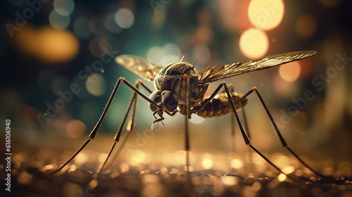 ai generative image of a macro photography close up of a mosquito  © nanihta