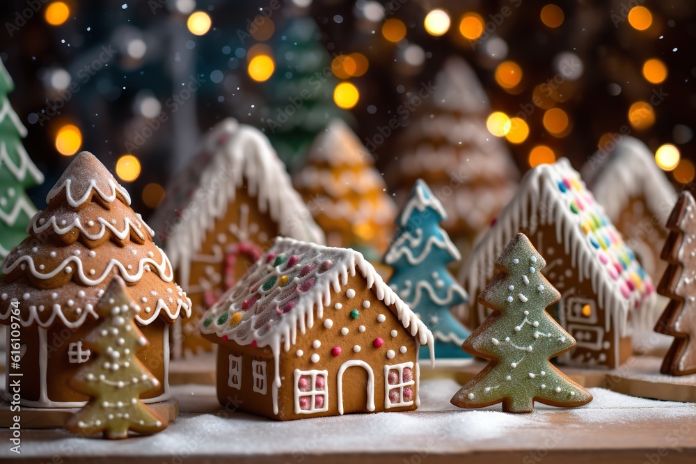 Whimsical Delights: Gingerbread Houses Galore.