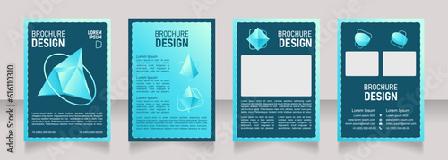 Nautical blank brochure design. Template set with copy space for text. Premade corporate reports collection. Editable 4 paper pages. Bahnschrift SemiLight, Bold SemiCondensed, Arial Regular fonts used