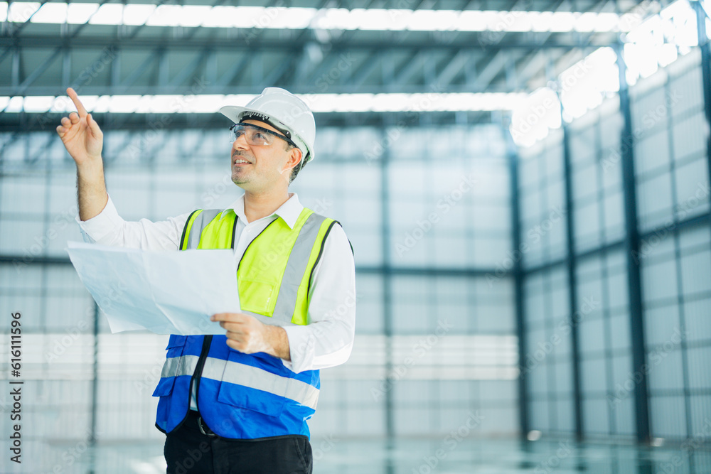 warehouse manager with tablet and radio communication his worker working in background in warehouse distribution center environment. Business warehouse inventory,contruction warehouse warehouse manager with tablet and radio communication his worker working in background in warehouse distribution center environment. Business warehouse inventory,contruction warehouse