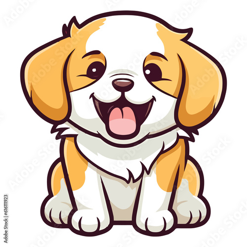 Gentle and Loyal  A Delightful 2D Illustration of a Cute Akbash Dog