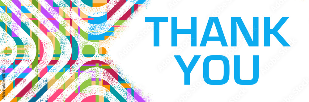 Thank You Colorful Background Rounded Squares Spatter Dots Thank You Colorful Background Rounded Squares Spatter Dots