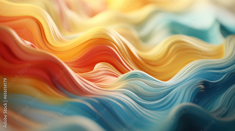 Colorful abstract wallpaper with liquid colors, paint and smoke waves, Generated AI 