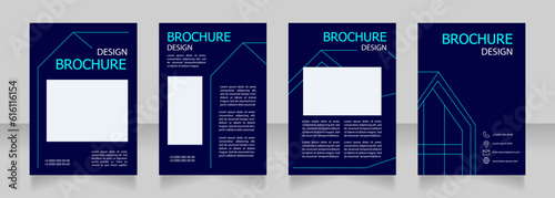 Affordable housing for young families blank brochure design. Template set with copy space for text. Premade corporate reports collection. Editable 4 paper pages. Tahoma, Myriad Pro fonts used