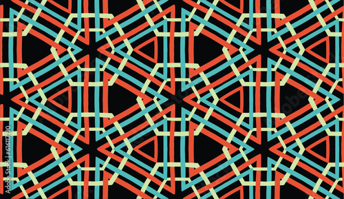 Geometric ethnic pattern seamless flower color. seamless pattern. Design for fabric,curtain,background,carpet,wallpaper,clothing,wrapping,Batik,mandalas,fabric,Vector illustration. pattern style.