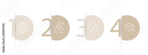 Intercontinental Transportation Icon. Global logistics, international shipping, cargo transport, freight forwarding. Pastel color background. Vector line icon