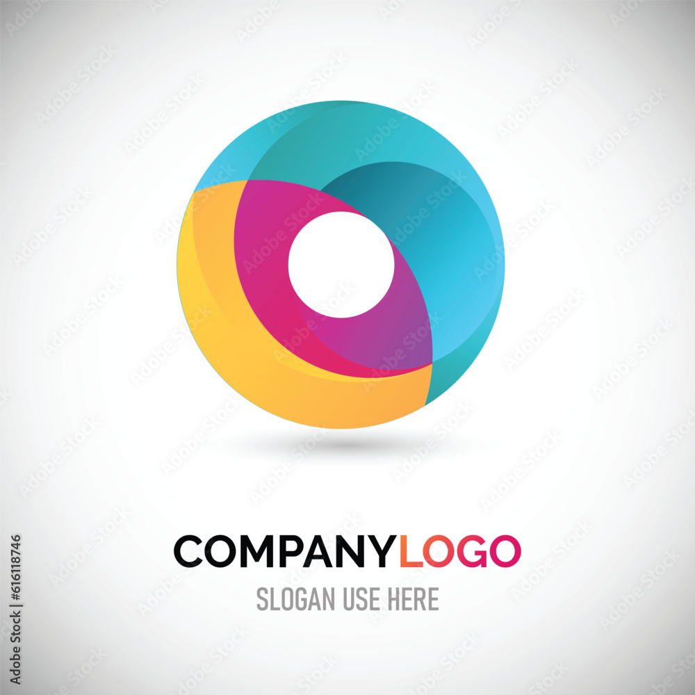 abstract vector logo design circular shape abstract vector logo design circular shape