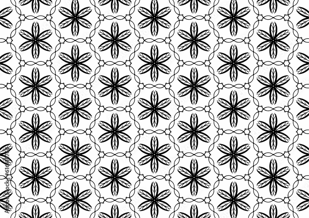 black and white seamless pattern, flower patter seamless repeat style replete image design for fabric printing black and white seamless pattern, flower patter seamless repeat style replete image design for fabric printing