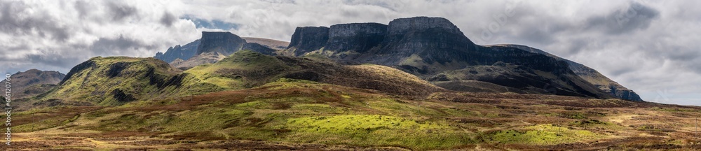 Stunning panorama, view of Scottish landscape, Highlands, Scotland, Isle of Sky Stunning panorama, view of Scottish landscape, Highlands, Scotland, Isle of Sky