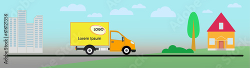 The van delivers the cargo.
