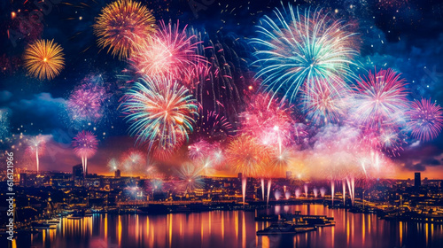 illustration fireworks celebration
