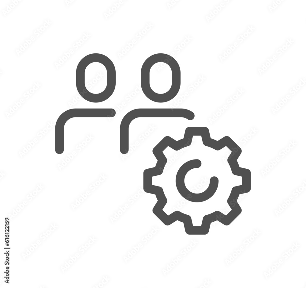 People related icon outline and linear vector. People related icon outline and linear vector.