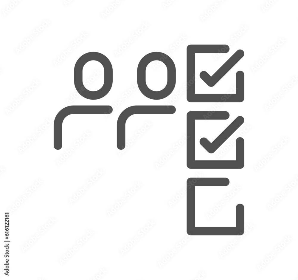 People related icon outline and linear vector. People related icon outline and linear vector.