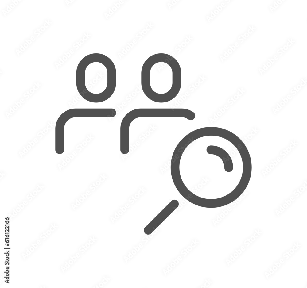 People related icon outline and linear vector. People related icon outline and linear vector.
