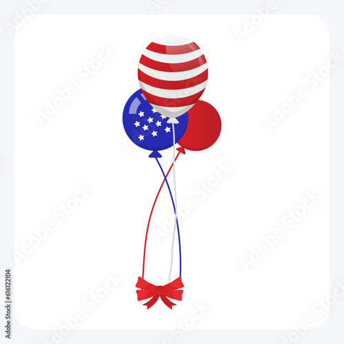 A Captivating Flat Style Balloon Illustration

