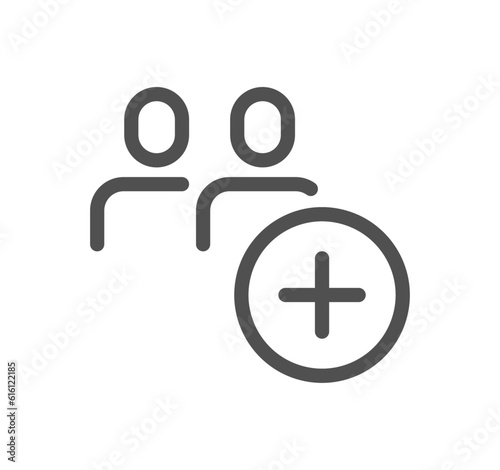 People related icon outline and linear vector.