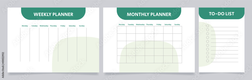 Vetor do Stock: Business planning worksheet design templates set ...