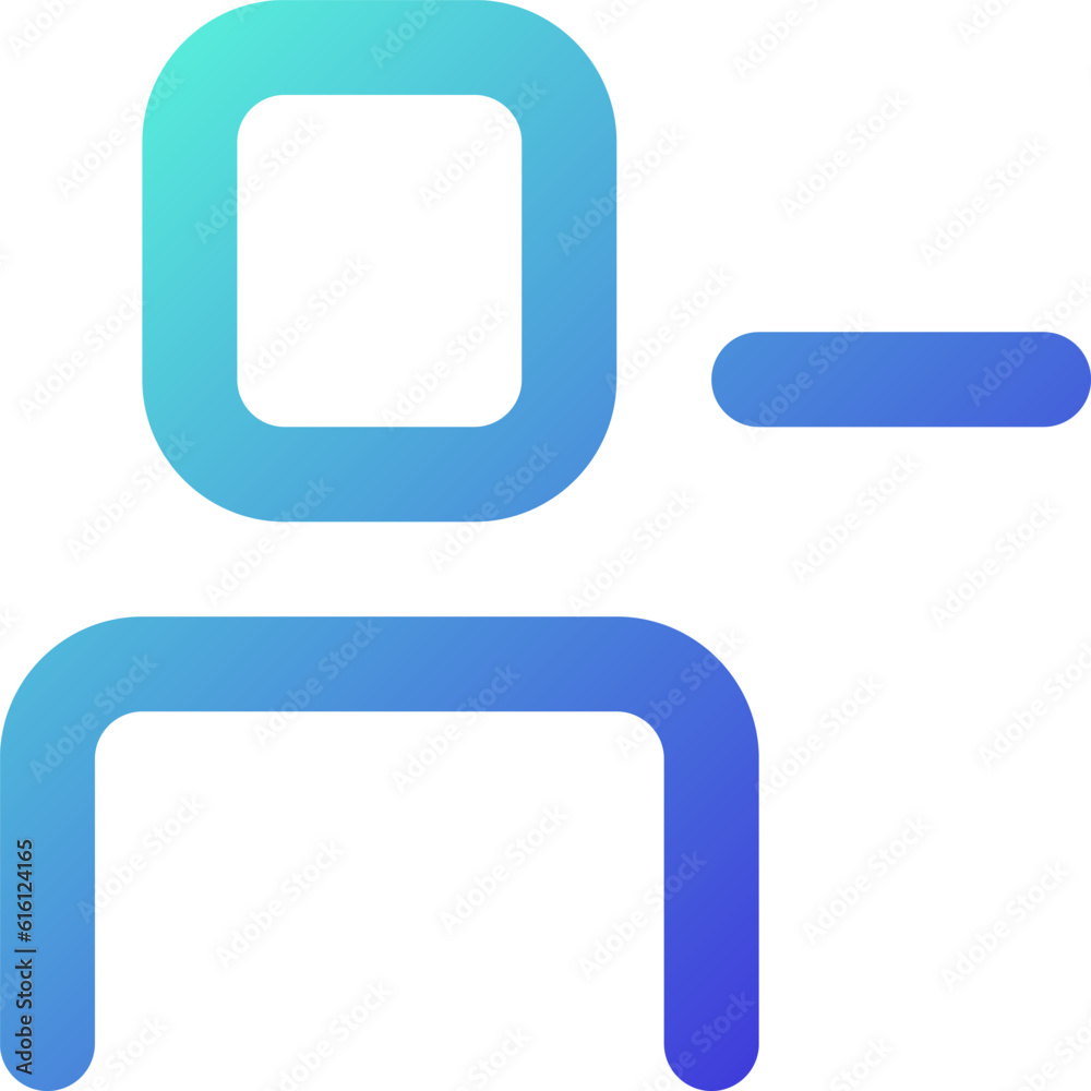 Remove user pixel perfect gradient linear ui icon. Unfriend and ban online. Social media communication. Line color user interface symbol. Modern style pictogram. Vector isolated outline illustration Remove user pixel perfect gradient linear ui icon. Unfriend and ban online. Social media communication. Line color user interface symbol. Modern style pictogram. Vector isolated outline illustration