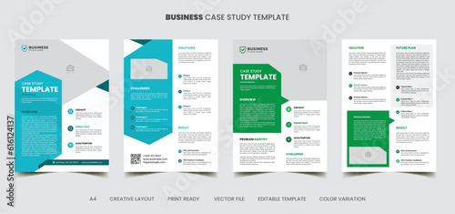corporate case study template | double side flyer & modern a4 case study booklet flyer and poster template design | case study professional business layout design. 