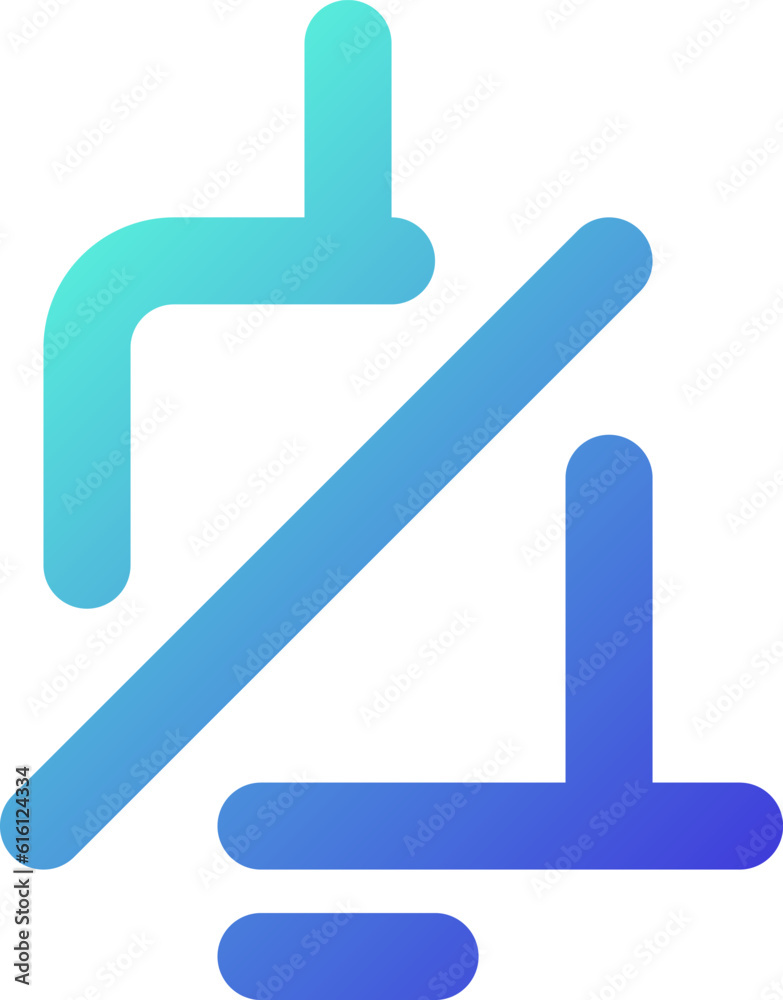 Mute notification sound pixel perfect gradient linear ui icon. Smartphone silent mode. Signal off. Line color user interface symbol. Modern style pictogram. Vector isolated outline illustration Mute notification sound pixel perfect gradient linear ui icon. Smartphone silent mode. Signal off. Line color user interface symbol. Modern style pictogram. Vector isolated outline illustration