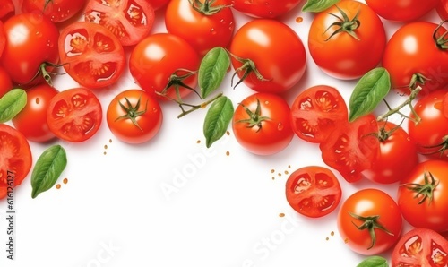 Red Tomato Background For Social Media Advertising, Organic Vegetable for Healthy Nutrition. Generative Ai