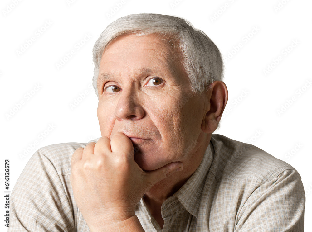 Portrait of a Senior Man Thinking Portrait of a Senior Man Thinking