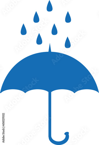 umbrella with rain drops